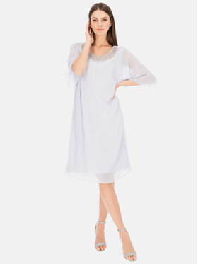 Potis & Verso Potis & Verso Sukienka elegancka Agat Szary Regular Fit