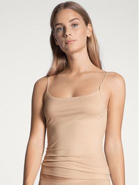 Calida Calida Koszulka piżamowa 11075 Beżowy Slim Fit