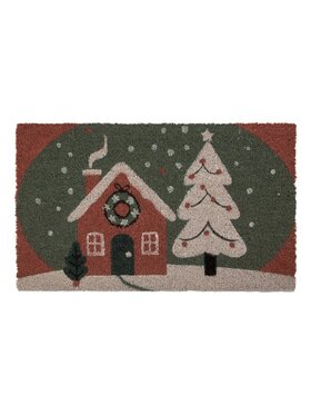 MIAhome MIAhome Wycieraczka wejściowa świąteczna 45x75 cm Brązowy