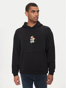 HUGO Hugo Mikina Diblossomy 50517408 Černá Oversize