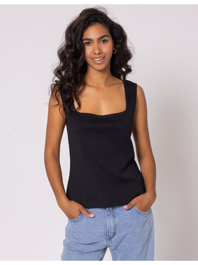 Fraternity Fraternity Top ELLE Czarny Slim Fit
