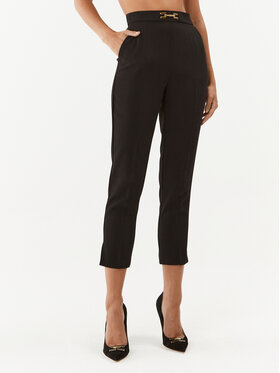 Elisabetta Franchi Elisabetta Franchi Hlače iz tkanine PA-021-36E2-V220 Črna Slim Fit