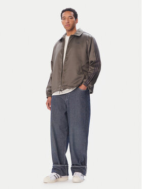 adidas adidas Kurtka przejściowa 3 Stripes Satin HZ3804 Brązowy jasny Loose Fit