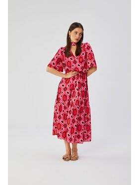 Stylove Stylove Sukienka koktajlowa S367 Czerwony Comfortable Fit
