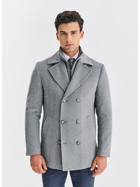 Pako Lorente Pako Lorente Płaszcz zimowy P25WF-7X-021 Szary Classic Fit