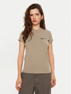 Karl Lagerfeld Jeans Karl Lagerfeld Jeans T-Shirt A1W17004 Beige Slim Fit