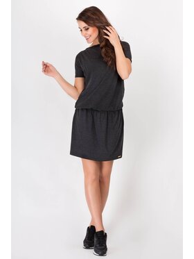 Awama Awama Sukienka letnia A093 Szary Basic Fit