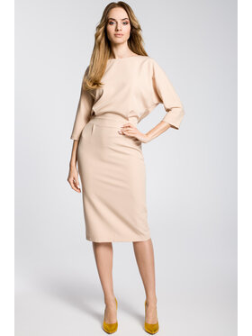 Made of Emotion Made of Emotion Koktejlové šaty M360 Béžová Girl Fit