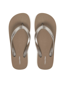 Calvin Klein Calvin Klein Zehentrenner Flatform Flip Flop Met Tpu HW0HW03120 Goldfarben