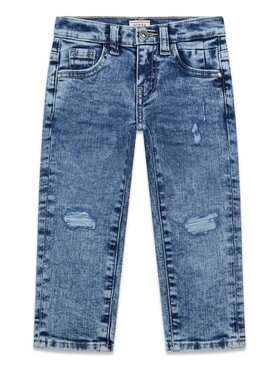 Guess Kids Guess Kids Kalhoty z materiálu 180118 Modrá Regular Fit