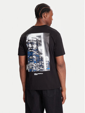 Karl Lagerfeld Jeans Karl Lagerfeld Jeans Tričko A4M17025 Čierna Regular Fit