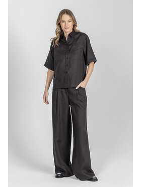 Deni Cler Milano Deni Cler Milano Bluzka T-DC-1225-F2-60-90-1 Czarny Regular Fit