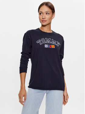 Tommy Jeans Tommy Jeans Majica DW0DW16168 Tamnoplava Oversize