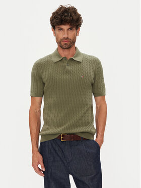 Tommy Hilfiger Tommy Hilfiger Polo MW0MW40701 Zielony Regular Fit