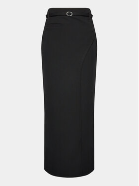 Edited Edited Midi szoknya Adrienne Fekete Straight Fit