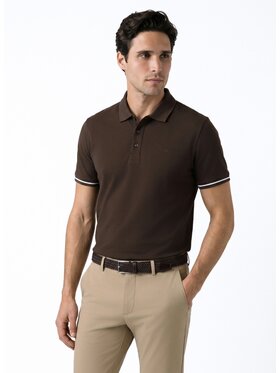 Pako Lorente Pako Lorente Polo P26WN-TX-007 Brązowy Regular Fit