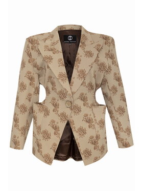 Magda Matyja Magda Matyja Marynarka Vittoria Blazer Beżowy Oversize