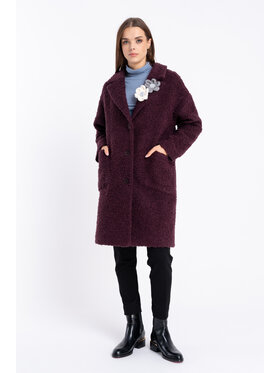 CLICK CLICK Płaszcz zimowy 70-0020 Bordowy Regular Fit