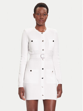 Liu Jo Liu Jo Úpletové šaty MF5371 MS99E Biela Slim Fit