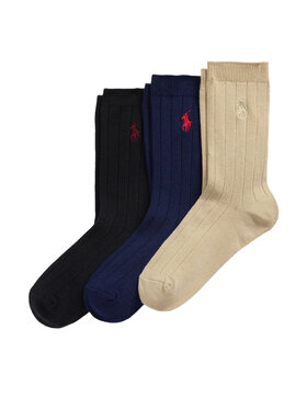 Polo Ralph Lauren Polo Ralph Lauren Σετ ψηλές κάλτσες παιδικές 3 τεμαχίων 444979301001 Έγχρωμο