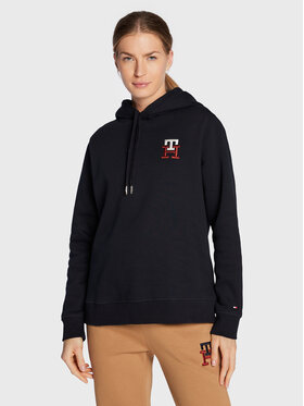 Tommy Hilfiger Tommy Hilfiger Mikina Monogram WW0WW37434 Tmavomodrá Regular Fit