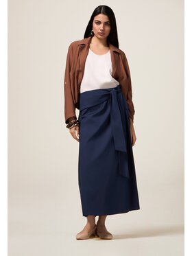 Oltre Oltre Gonna maxi 1165R001524N034 Blu A-Line Fit