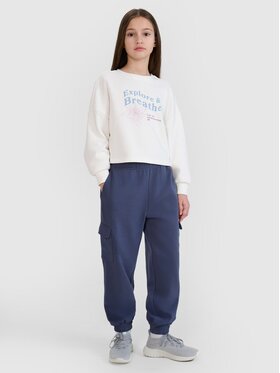 4F 4F Bluza 4FJWSS25TSWSF1483-11S Biały Regular Fit