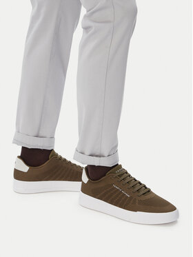 Tommy Hilfiger Tommy Hilfiger Laisvalaikio batai Th Court Knit FM0FM05823 Žalia