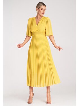 FIGL FIGL Sukienka koktajlowa M1124 Żółty Feminine Fit