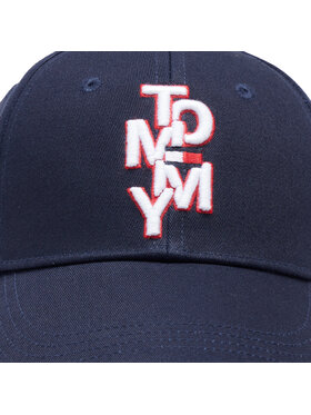 Tommy Hilfiger Kapa S šiltom Tommy Logo Cap AU0AU01600 Mornarsko Modra