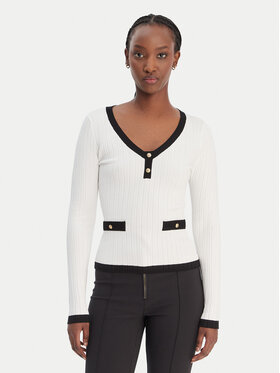 Guess Guess Sweter W6RR26 Z3HP2 Biały Classic Fit