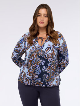 Fiorella Rubino Fiorella Rubino Bluzka 2013T002388N0R4 Niebieski Regular Fit