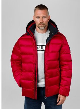 PITBULL PITBULL Kurtka zimowa Kurtka zimowa męska z kapturem Barles XL Czerwony Regular Fit
