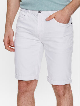 INDICODE INDICODE Džínové šortky Kaden 70-100 Bílá Regular Fit