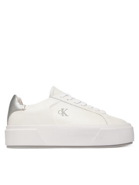 Calvin Klein Calvin Klein Sportcipők Flatform Lace Up Lth Met YW0YW01929 Fehér