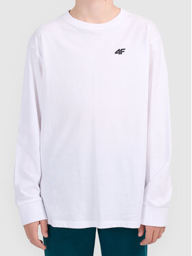 4F 4F Bluzka 4FJWMM00TLONM655-10S Biały Regular Fit