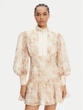 BARDOT BARDOT Sukienka koktajlowa 58421DB3 Beżowy Regular Fit