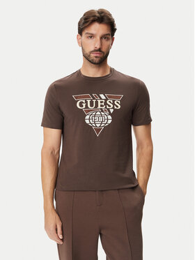 Guess Guess T-shirt Z6BI08 K6543 Smeđa Regular Fit