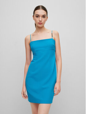 HUGO Hugo Коктейлна рокля Kamikas 50489215 Син Slim Fit