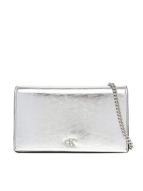 Calvin Klein Calvin Klein Handtasche Ck Metallic Wallet On Chain LV04F3320G Silberfarben