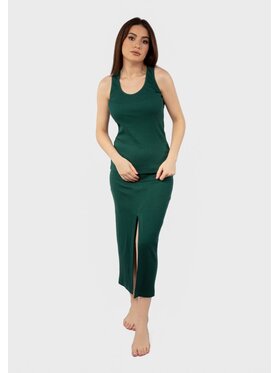 DKaren Sport DKaren Sport Komplet bluzka i spódnica DK-K-P1 Zielony Slim Fit