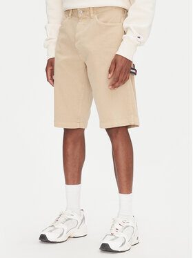 Tommy Jeans Tommy Jeans Шорти з тканини Jaimie DM0DM21951 Бежевий Slim Fit
