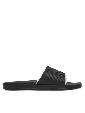 Calvin Klein Jeans Calvin Klein Jeans Šľapky Slide Rubber Neoprene Text YM0YM01234 Čierna