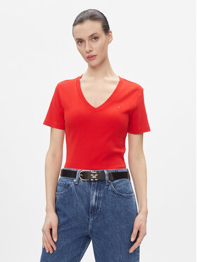 Tommy Hilfiger Tommy Hilfiger Marškinėliai New Cody WW0WW40584 Raudona Slim Fit