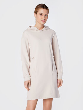 Comma Comma Pletena obleka 2120957 Bež Loose Fit