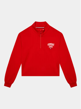 Tommy Hilfiger Tommy Hilfiger Džemperis ar kapuci Varsity KG0KG07206 D Sarkans Regular Fit