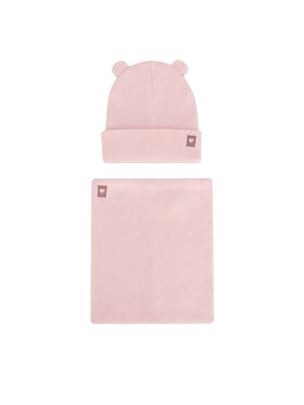 Nelli Blu Nelli Blu Set căciulă și fular tip guler 7KF-001-AW24 Roz