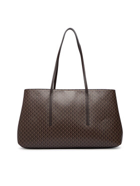 Calvin Klein Calvin Klein Kabelka Emblem Aop Medium Work Tote LV04F3786G Tmavě hnědá