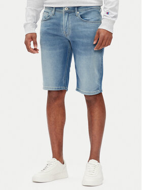 Pepe Jeans Джинсові шорти PM801075 Голубий Slim Fit
