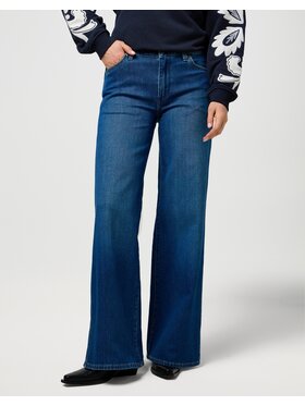Wrangler Wrangler Jeansy World Wide Niebieski Wide Leg